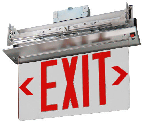 Lavex Remote Capable Triple Head New York City Approved LED Exit Sign / Emergency  Light with Steel