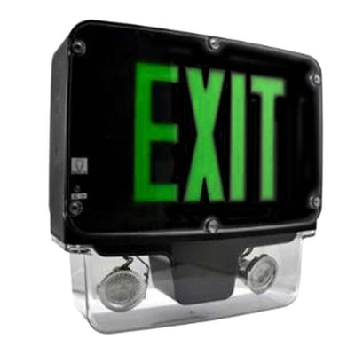 Lavex Remote Capable Red LED Exit Sign / Emergency Light Combo